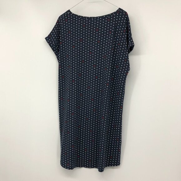 M&S loungewear polka dot navy red sleep t-shirt dress NWT size 10 - Picture 2 of 14
